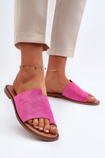 Dames Suede pantoffels Slippers roze Amite 2