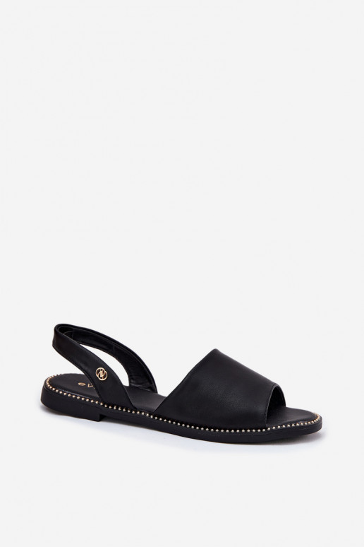 Damensandalen mit breiten Absätzen Eko Haut schZuarze Farbe Dereka