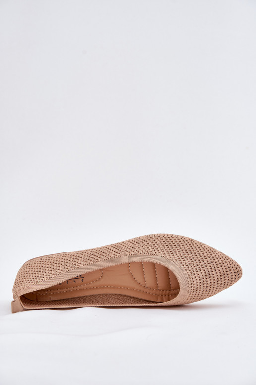 Gaas Ballerinas van stof Dames beige Sarina