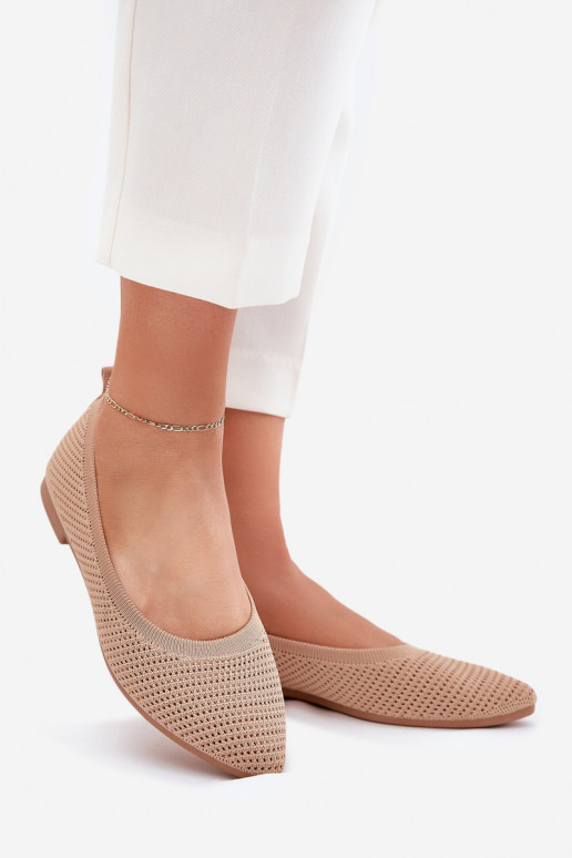 Gaas Ballerinas van stof Dames beige Sarina