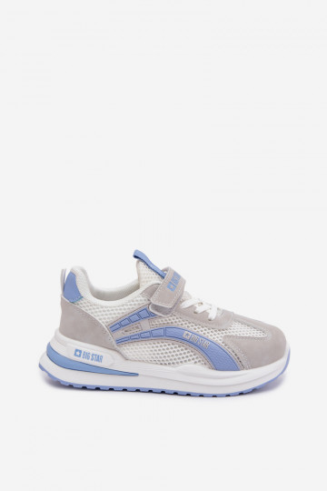 Baskets pour enfants Big Star TT374153 HI-POLY SYSTEM couleur blanche-bleue 2