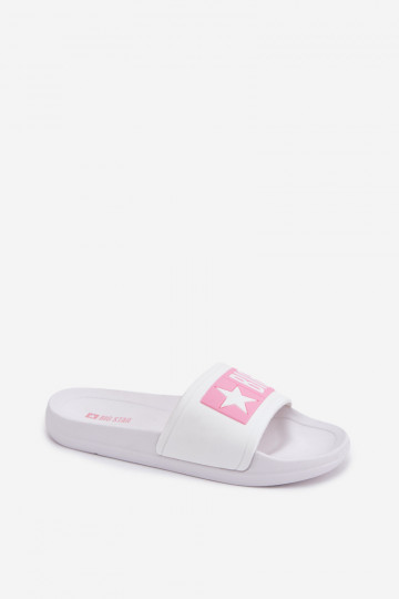 Claquettes pour enfants Big Star TT374A002 couleur blanche-rose