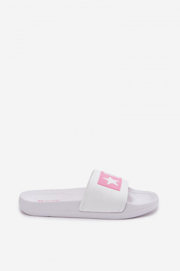 Kinderpantoletten Big Star TT374A002 weiß-rosa 2