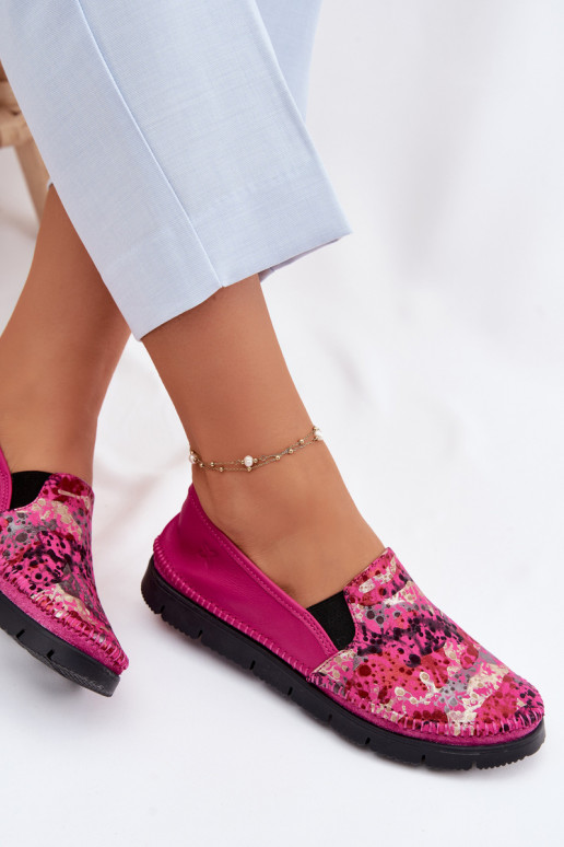 Lederstiefel für Damen Es mussciejka 03512-73 pinke Farbe