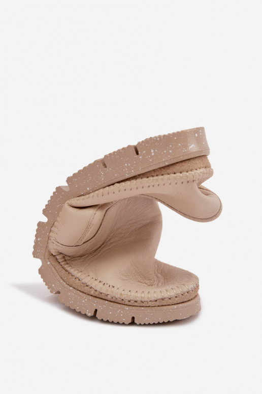 Bottes en cuir pour femme Il fautciejka 03512-04 beige