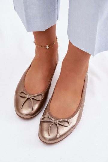 Dames ballerina's Tai turiciejka P6800-25 goudkleurig