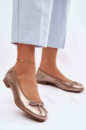 Ballerinas Feminin Es mussciejka P6800-25 goldene Farbe 2