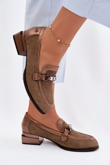 schoenen Dames met hakken Met sierlijk Detalem bruine kleur Meliva