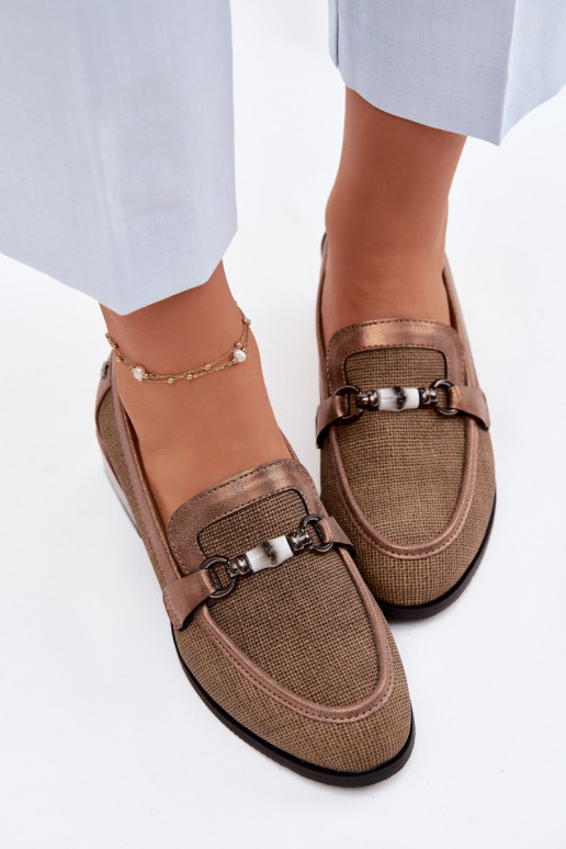 chaussures Féminin avec des talons Avec des décorations Detalem marron Meliva