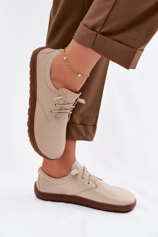 Haut Schuhe Barefoot Feminin Zazoo 10189 Beige