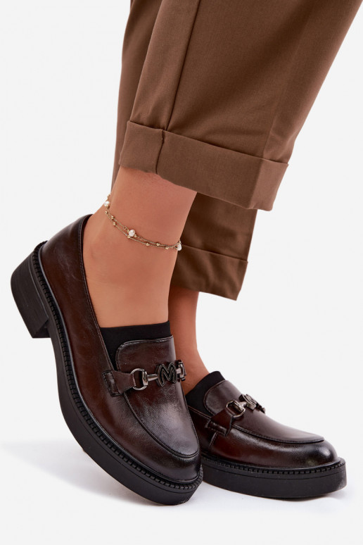 Leer dames mocassins Met sierlijk Detalem Vinceza 39985 CzekoladoIne