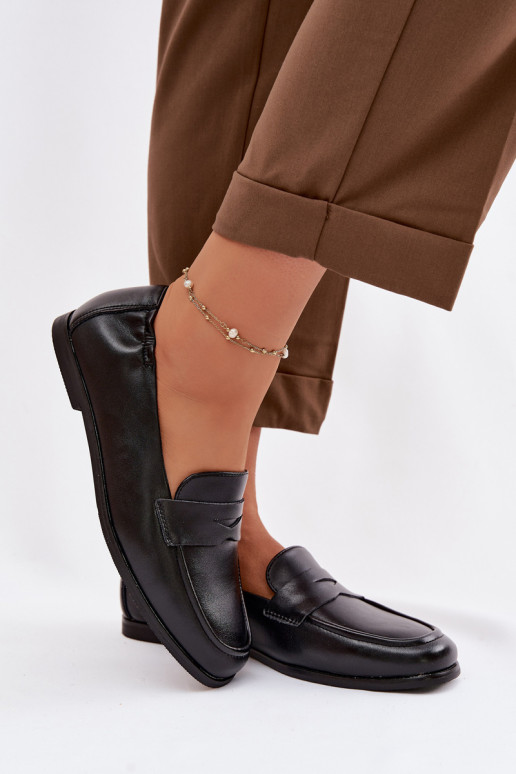 MocassinsActivéturalnej Skóry Vinceza 18121 couleur noire