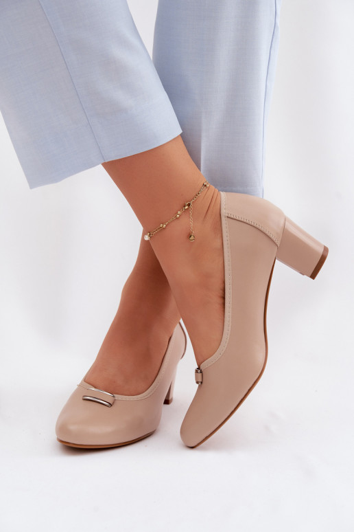 Chaussures avec des talons Vinceza 58622 beige