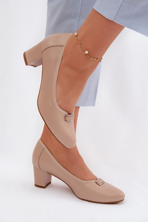 Chaussures avec des talons Vinceza 58622 beige