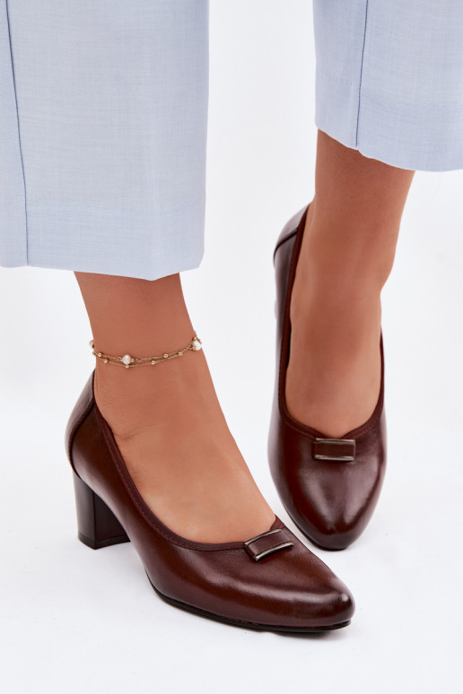 Schuhe mit Absätzen Vinceza 58622 braune Farbe