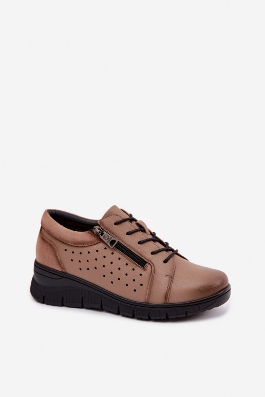 Peau chaussures Féminin avec une plateforme Vinceza 39977 beige