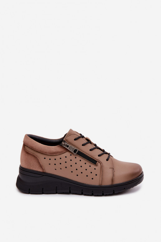 Peau chaussures Féminin avec une plateforme Vinceza 39977 beige