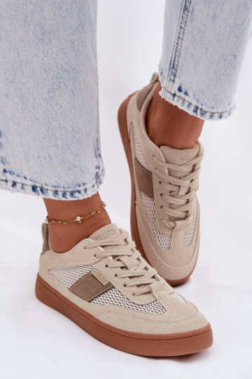 Big Star TT274759 dames sneakers zandkleur