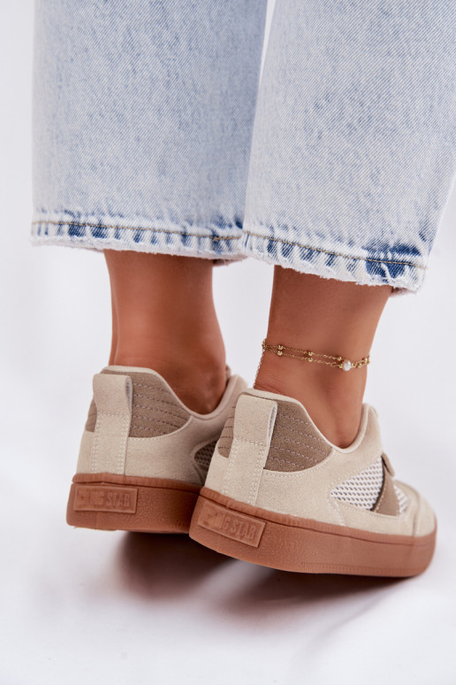 Chaussures modèle baskets Féminin Big Star TT274759 beige