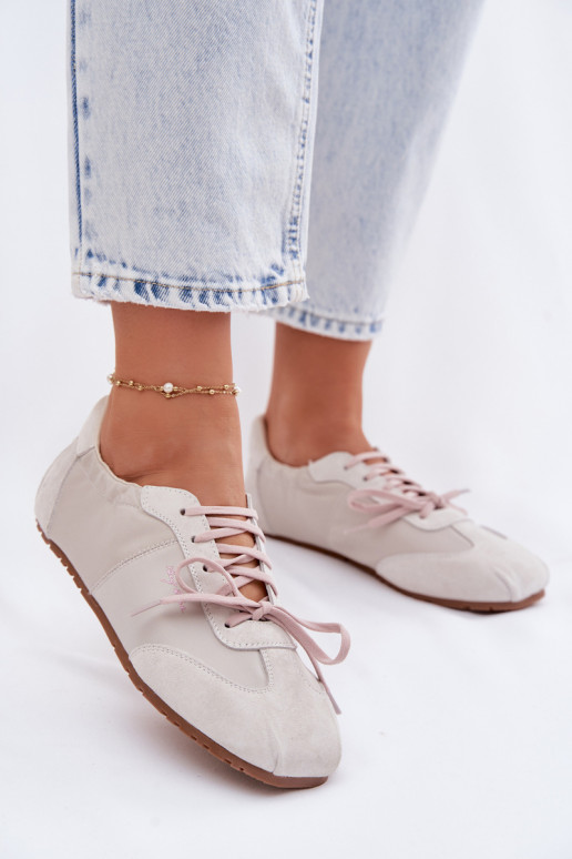 aus INildleder Sneakers Stilvollllschuhe Niedrige Damen Big Star TT274599 Beige