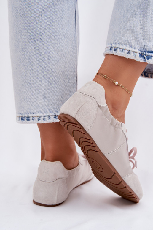 van suède Sneakers model schoenen Lage dames Big Star TT274599 beige