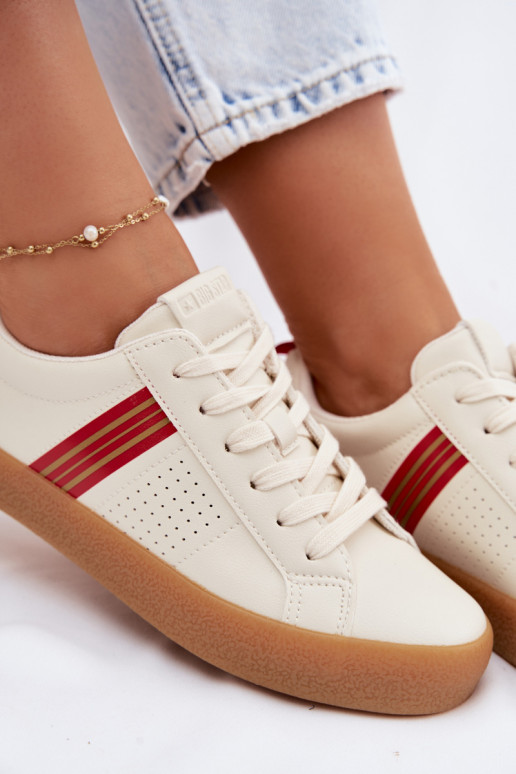 Eko Leer Sneakers model schoenen Dames Big Star TT274307 ivoor