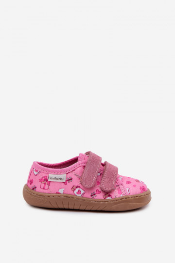 Hausschuhe Barefoot Kindisch Kindisch Milami pinke Farbe Saphira 2