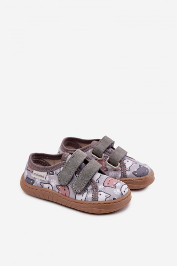 Slippers Barefoot Kinderen IN Katten Milami grijs Saphira