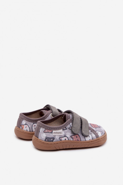 Slippers Barefoot Kinderen IN Katten Milami grijs Saphira