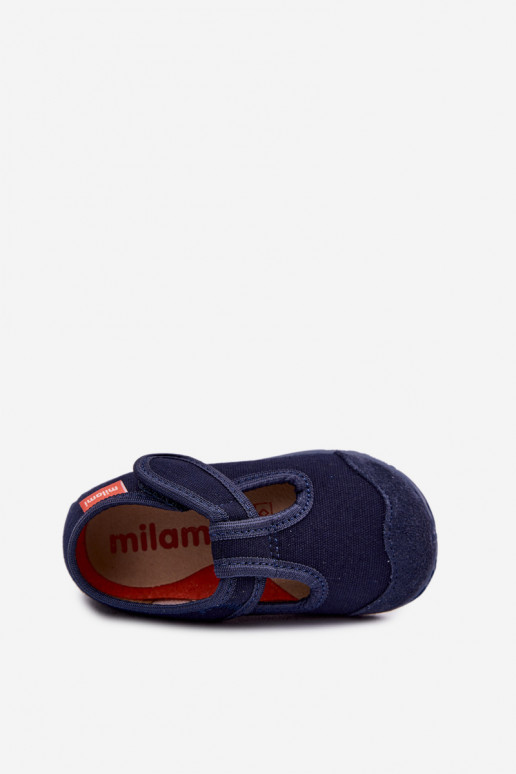 Chaussons Milami Puéril avec attaches adhésives bleu foncé Jasimrra