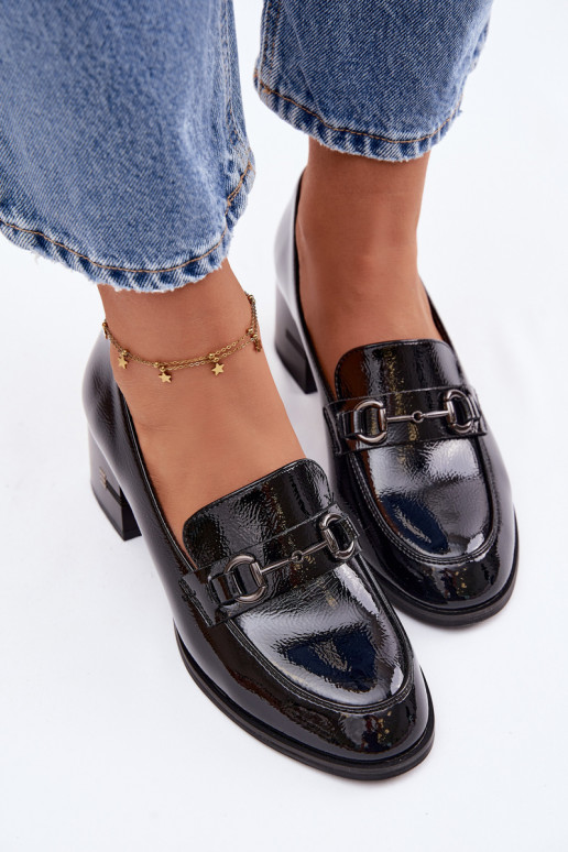 Halfleren schoenen van lakleer Dames met hakken Vinceza 18116 zInart