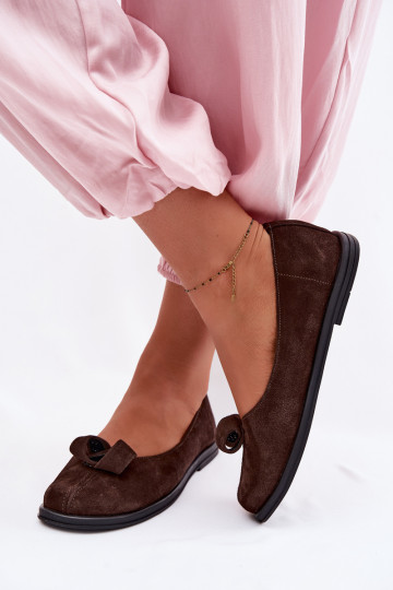 Peau en daim chaussures Féminin Zazoo 379 CzekoladoÀe 2