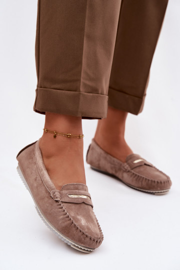 isocèle mocassins pour femmesActivéturalnego en daimu S.Barski LR61-7029 marron