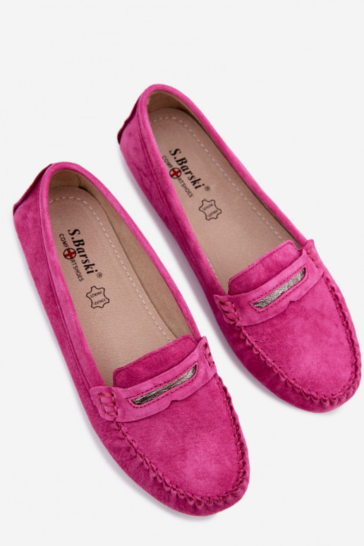 isocèle mocassins pour femmesActivéturalnego en daimu S.Barski LR61-7029 couleur rose