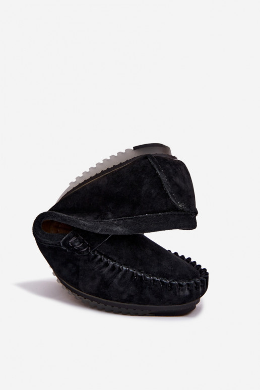 isocèle mocassins pour femmesActivéturalnego en daimu S.Barski LR61-7029 couleur noire