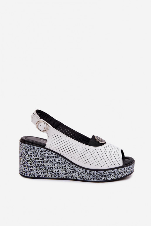 Leer Platform sandalen S.Barski LR61-7010 Initte kleur