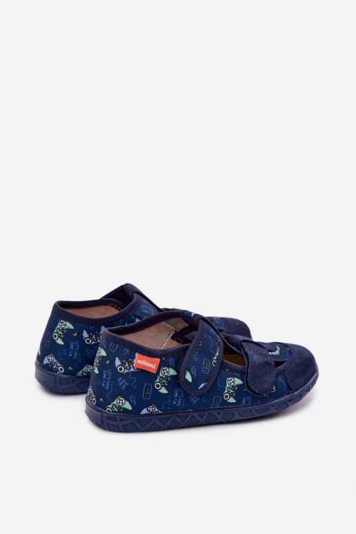 Slippers Milami Voor jongens donkerblauIn Reathiana