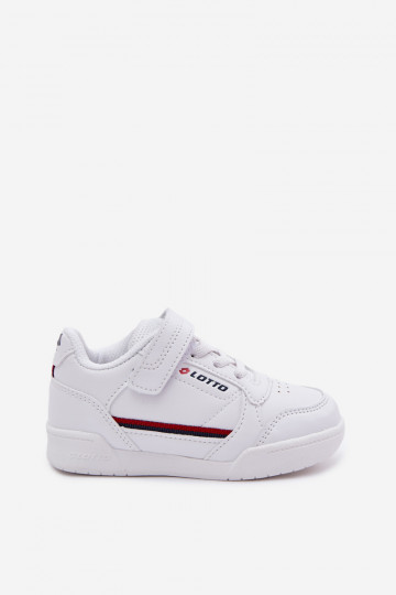 Baskets sport pour enfants LOTTO NANDU 2600310K avec fermetures auto-agrippantes en blanc 2