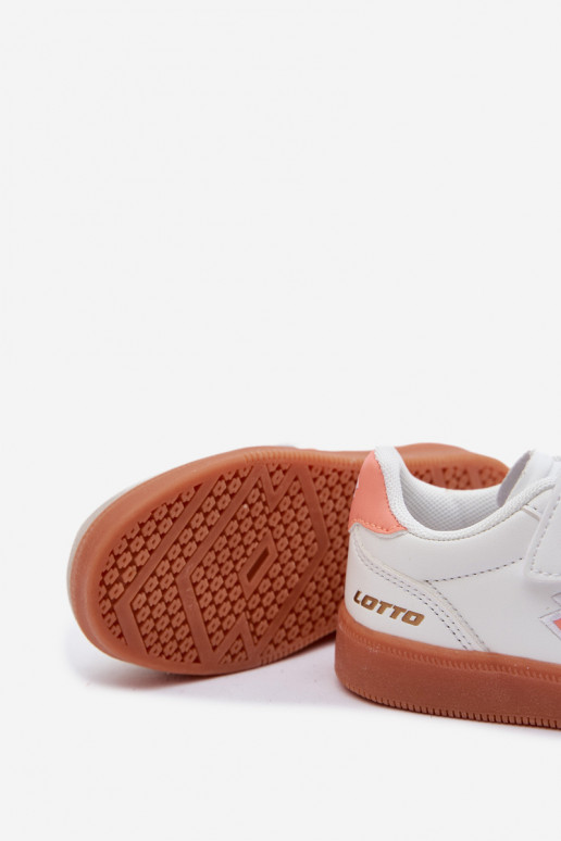 Sneakers Stilvollllschuhe Kindisch mit Klebeverschlüssen LOTTO VINTAL MF 2600252K INeiß-orange Farbe