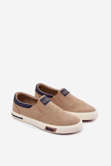 Baskets de loisirs pour hommes Lee Cooper LCIN-26-02-4089 Slip On en sable