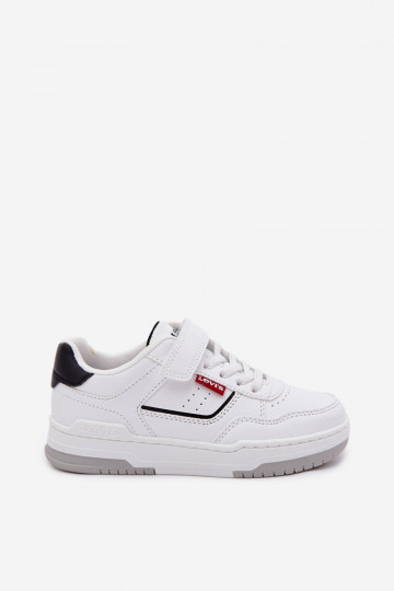 Baskets sport pour enfants LEVI'S JOHN SE VJOH0012S avec fermetures auto-agrippantes en blanc 2