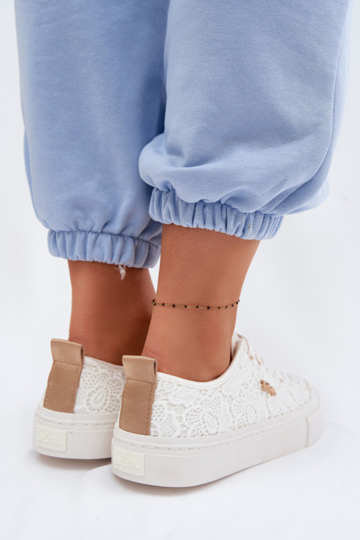 Chaussures de loisirs avec de la dentelle Lee Cooper LCDANS-26-02-4060 couleur blanche