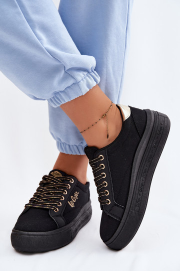 Freizeitschuhe mit einer Plattform Lee Cooper LCIN-26-44-4476 schZuarze Farbe 2