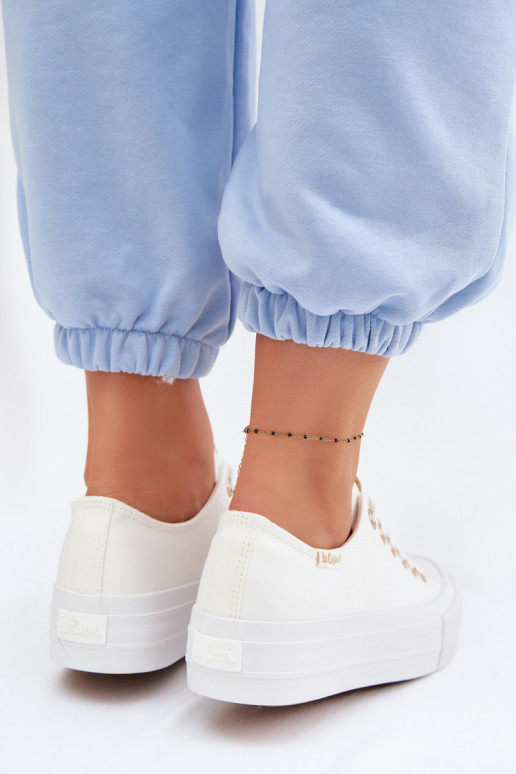 Chaussures de loisirs avec une plateforme Lee Cooper LCDANS-26-31-4369 couleur blanche