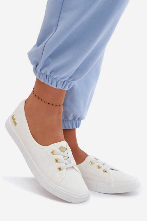 Baskets Chaussures de loisirs Lee Cooper LCDANS-26-02-4043 Blanc-couleur dorée