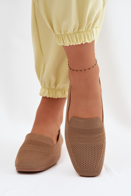 materiaal dames mocassins bruine kleur Dorielle