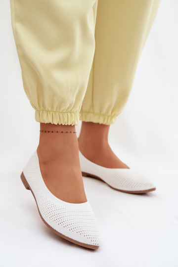 Netz Ballerinas aus Stoff Feminin Zueiße Farbe Sarina