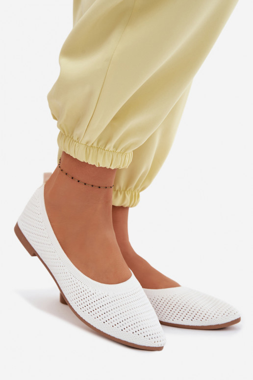 Netz Ballerinas aus Stoff Feminin Zueiße Farbe Sarina