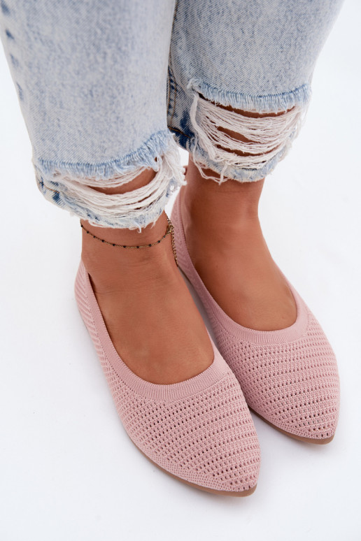 Gaas Ballerinas van stof Dames roze Sarina