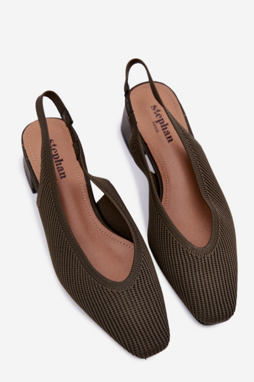 materiaal Dames sandalen met hakken kaki kleuren Het heeftrcelle